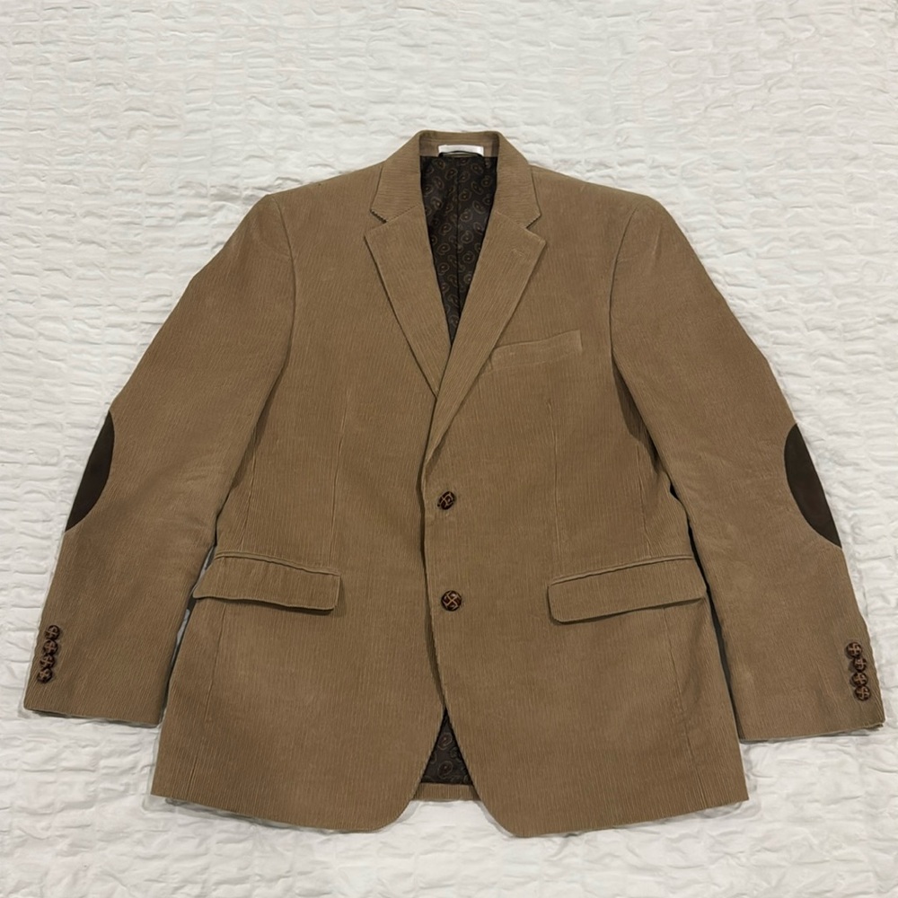 Tan Corduroy Leather patches and buttons Chaps blazer - 42R slim